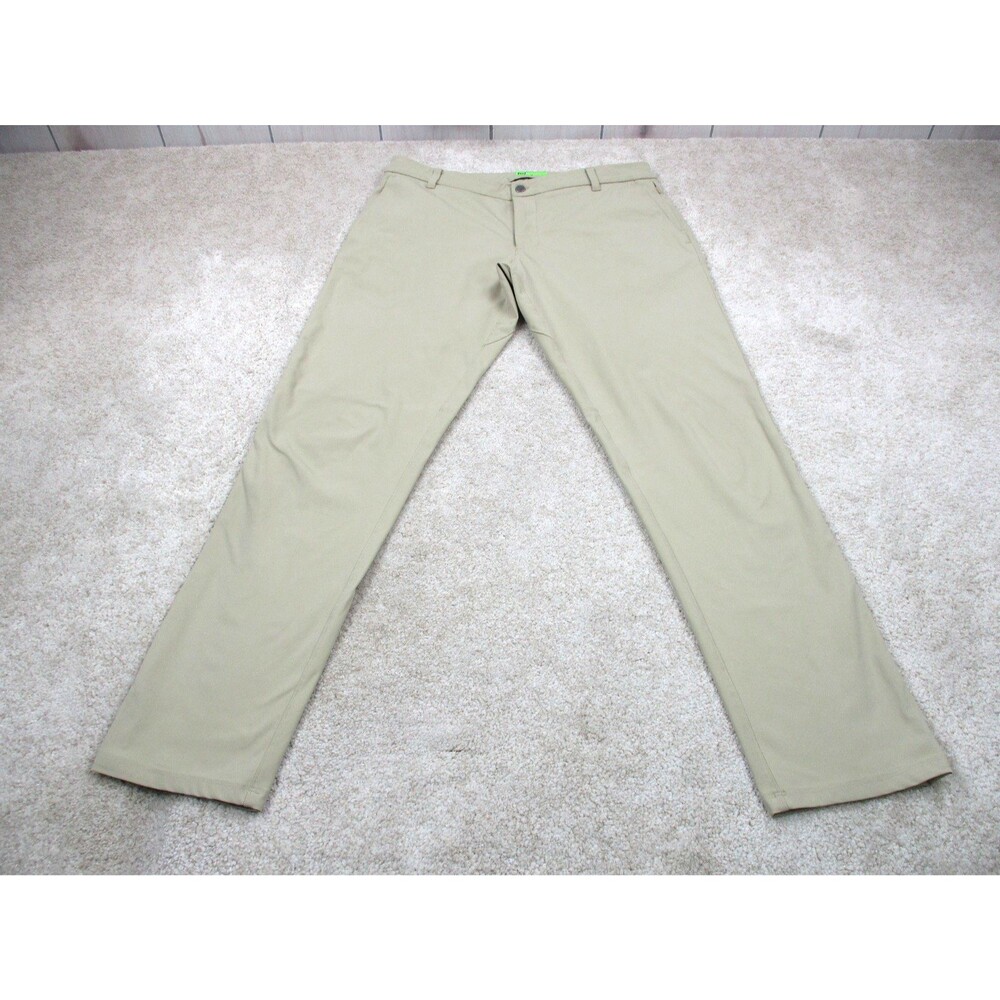 Lululemon Commission Pants Mens 36 Brown Performance Stretch Golf Chino 36x33 *